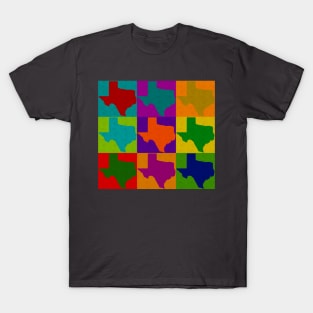 Texas Pop Art Graphic Design Love TX State T-Shirt